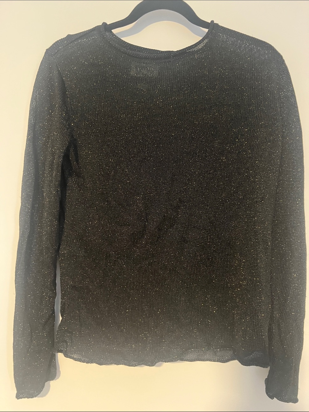 Woman’s Sparkle Crewneck Sweater - Black